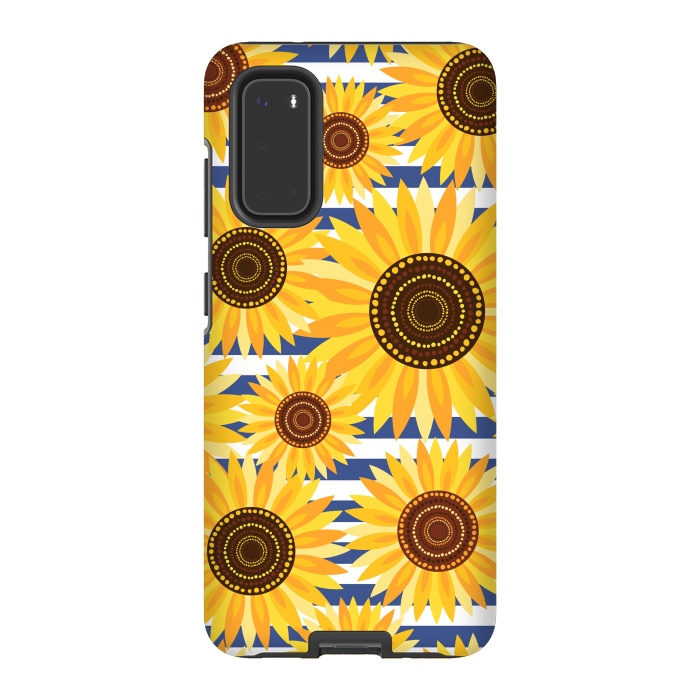Galaxy S20 StrongFit Sunflowers by Laura Grant