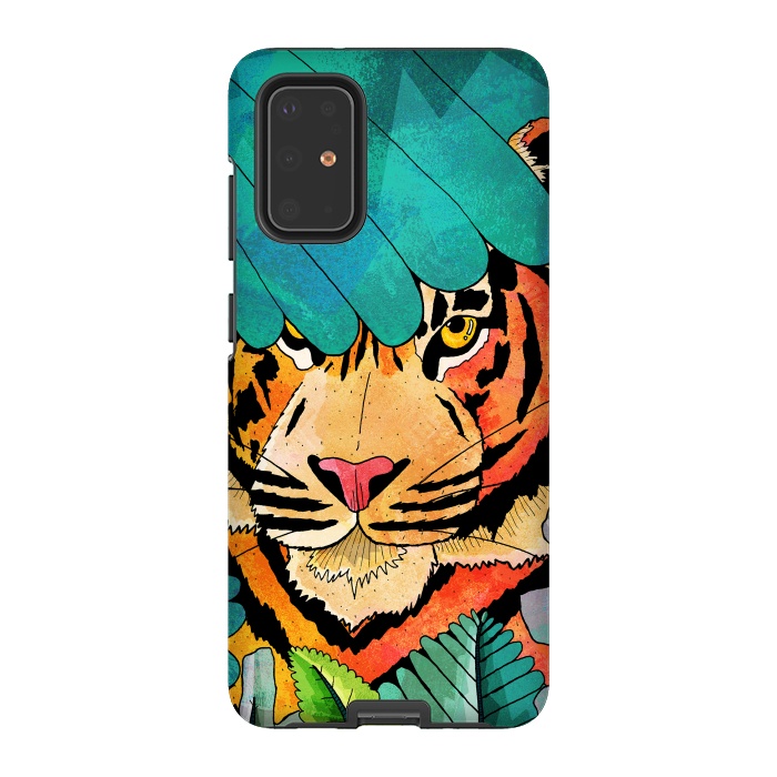Galaxy S20 Plus StrongFit Jungle tiger hunter by Steve Wade (Swade)