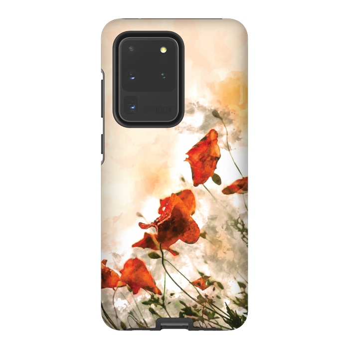 Galaxy S20 Ultra StrongFit Red Poppy II by Creativeaxle