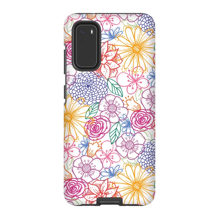 Galaxy S20 StrongFit Summer Bright Floral by TracyLucy Designs