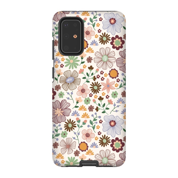 Galaxy S20 Plus StrongFit Autumn Wild Bloom by TracyLucy Designs
