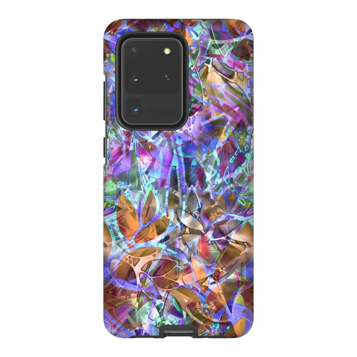 Galaxy S20 Ultra StrongFit Floral Abstract Stained Glass G268 by Medusa GraphicArt