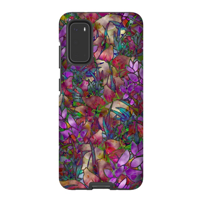 Galaxy S20 StrongFit Floral Abstract Stained Glass G175 by Medusa GraphicArt