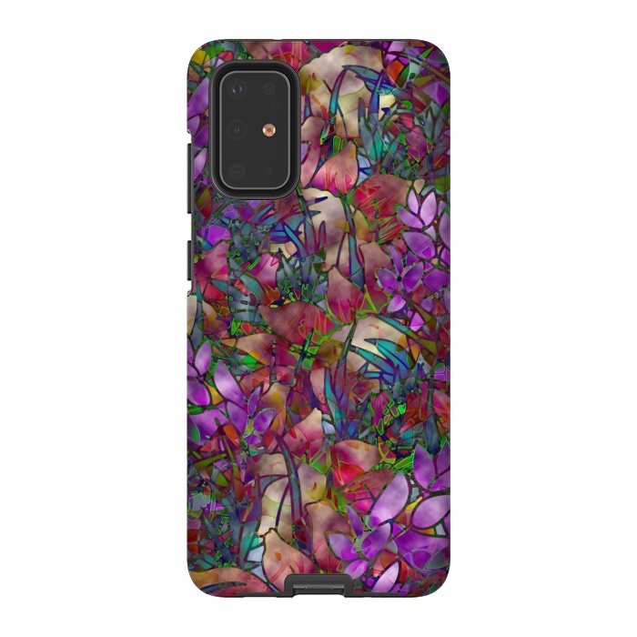 Galaxy S20 Plus StrongFit Floral Abstract Stained Glass G175 by Medusa GraphicArt