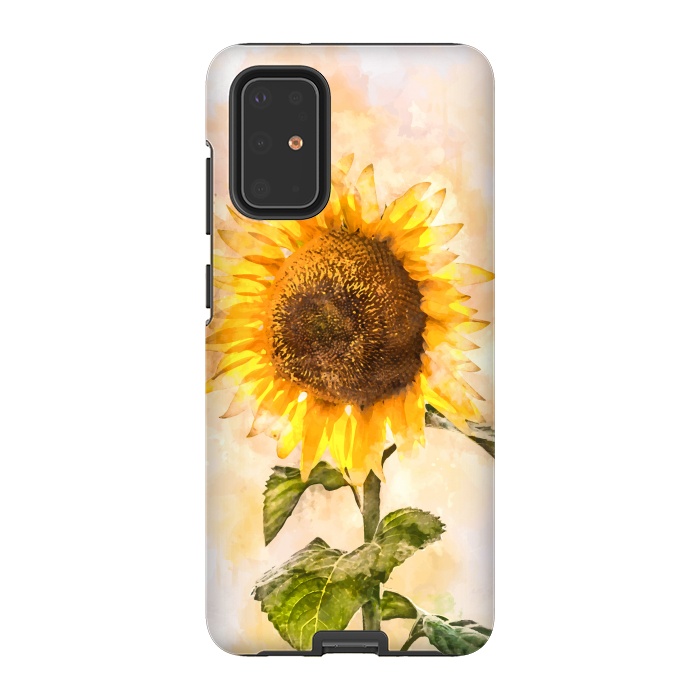 Galaxy S20 Plus StrongFit Summer Sunflower by Creativeaxle