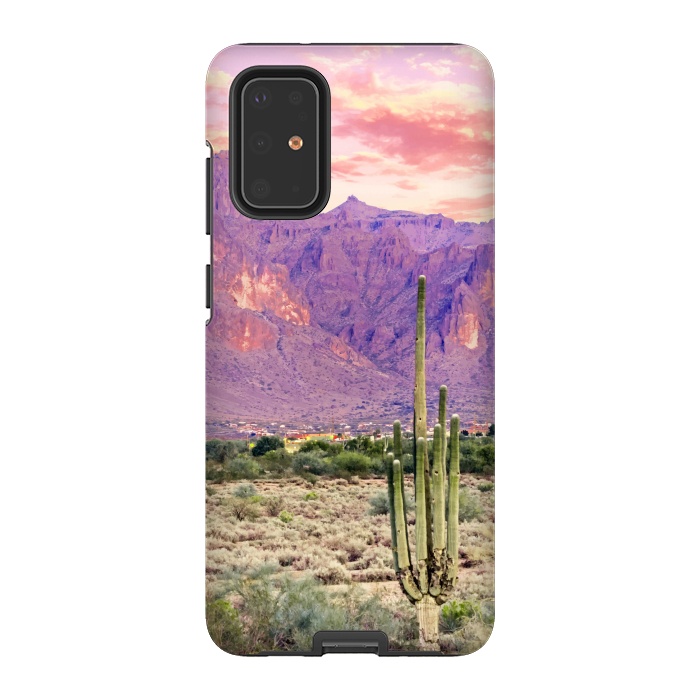 Galaxy S20 Plus StrongFit Cactus Sunset by Uma Prabhakar Gokhale