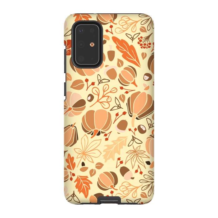 Galaxy S20 Plus StrongFit Fall Fruits in Orange and Yellow by Paula Ohreen