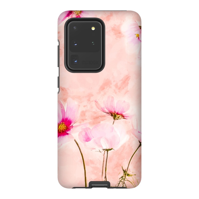 Galaxy S20 Ultra StrongFit Pink Spring Flower by Creativeaxle