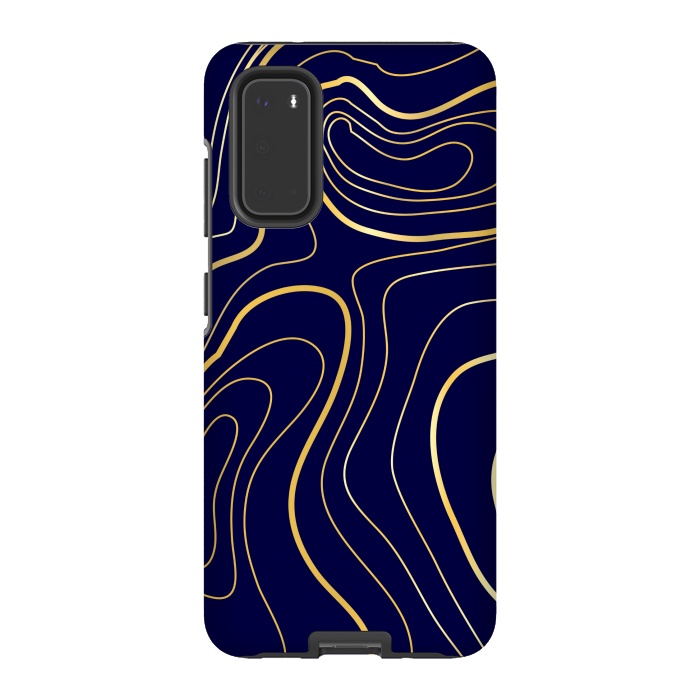 Galaxy S20 StrongFit golden abstract lines by MALLIKA