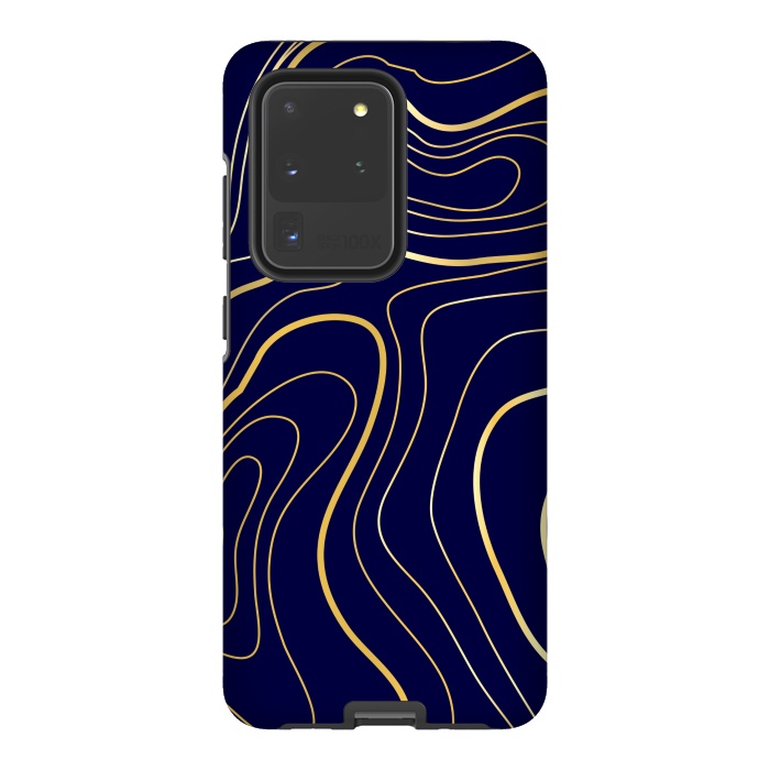 Galaxy S20 Ultra StrongFit golden abstract lines by MALLIKA