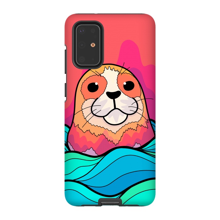 Galaxy S20 Plus StrongFit The happy seal by Steve Wade (Swade)
