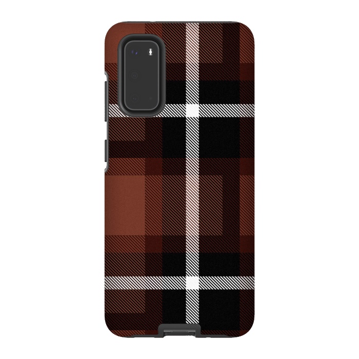 Galaxy S20 StrongFit Autumn Foliage Plaid by TMSarts