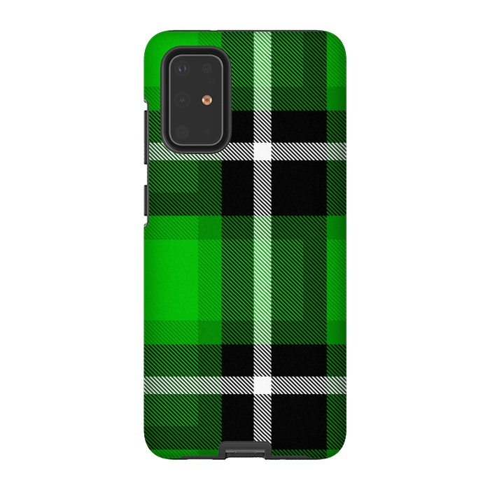 Galaxy S20 Plus StrongFit Green Scottish Plaid by TMSarts