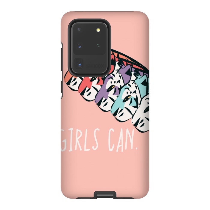 Galaxy S20 Ultra StrongFit Girls can, pink by Jelena Obradovic