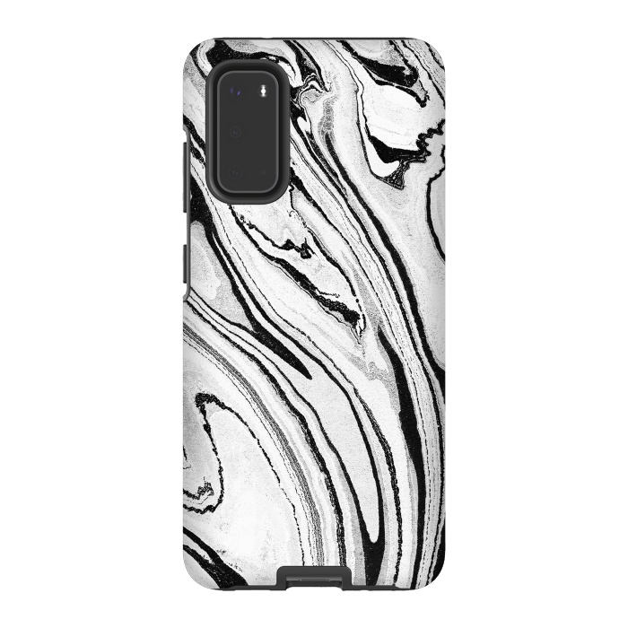 Galaxy S20 StrongFit Minimal painted marble stripes by Oana 