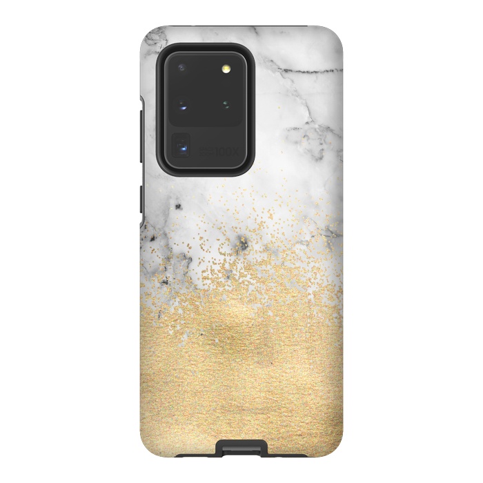 Galaxy S20 Ultra StrongFit Gold Dust on Marble by Tangerine-Tane