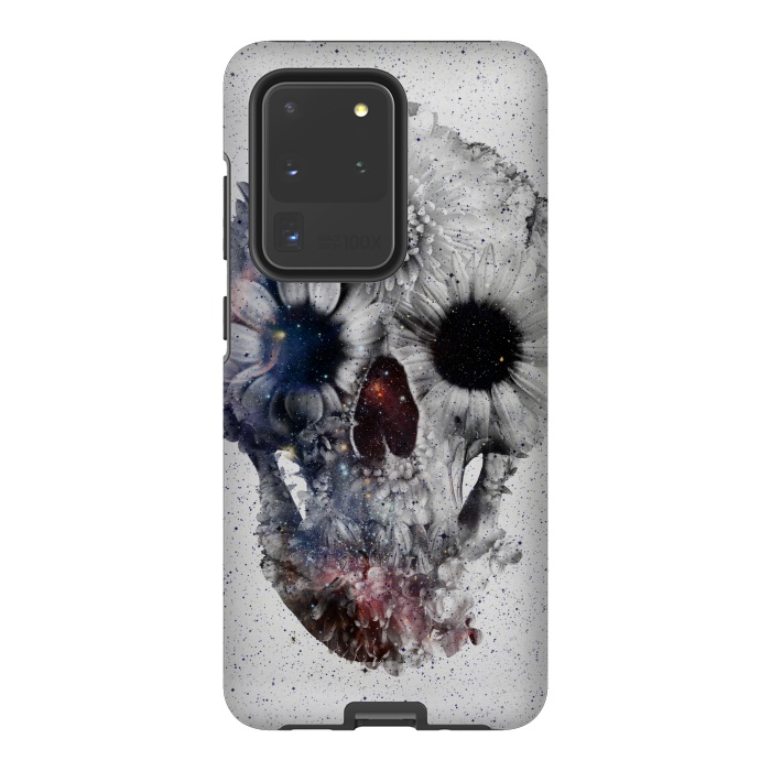 Galaxy S20 Ultra StrongFit Floral Skull 2 by Ali Gulec