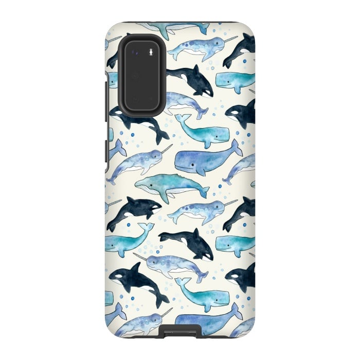 Galaxy S20 StrongFit Whales, Orcas & Narwhals by Tangerine-Tane