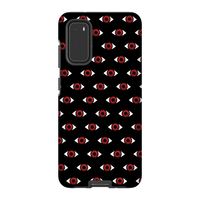 Galaxy S20 StrongFit Red eye pattern by Laura Nagel