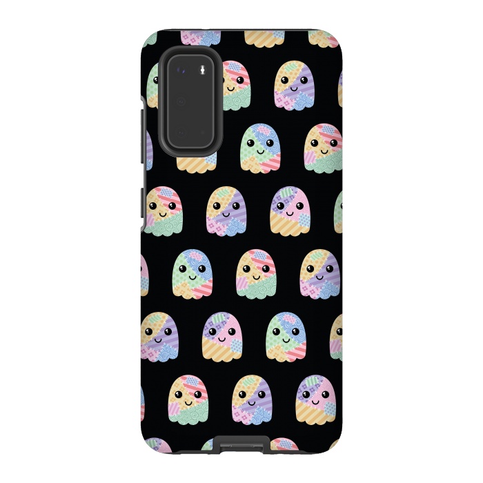 Galaxy S20 StrongFit Patchwork ghost pattern by Laura Nagel
