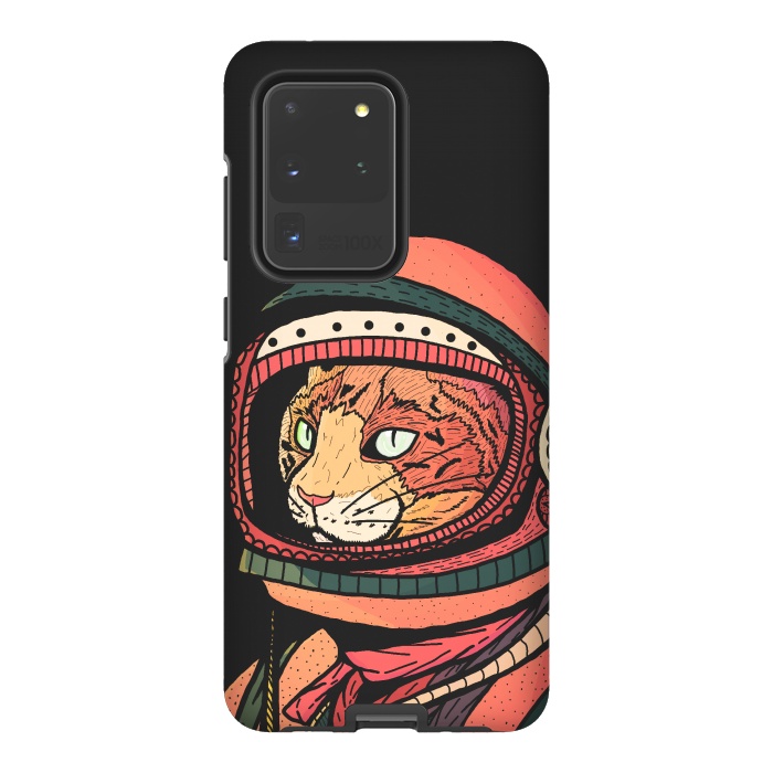 Galaxy S20 Ultra StrongFit The ginger space cat by Steve Wade (Swade)