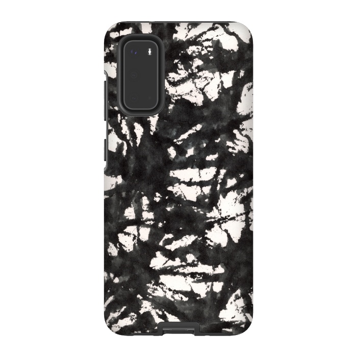 Galaxy S20 StrongFit Black Watercolor Stamp by Hanny Agustine