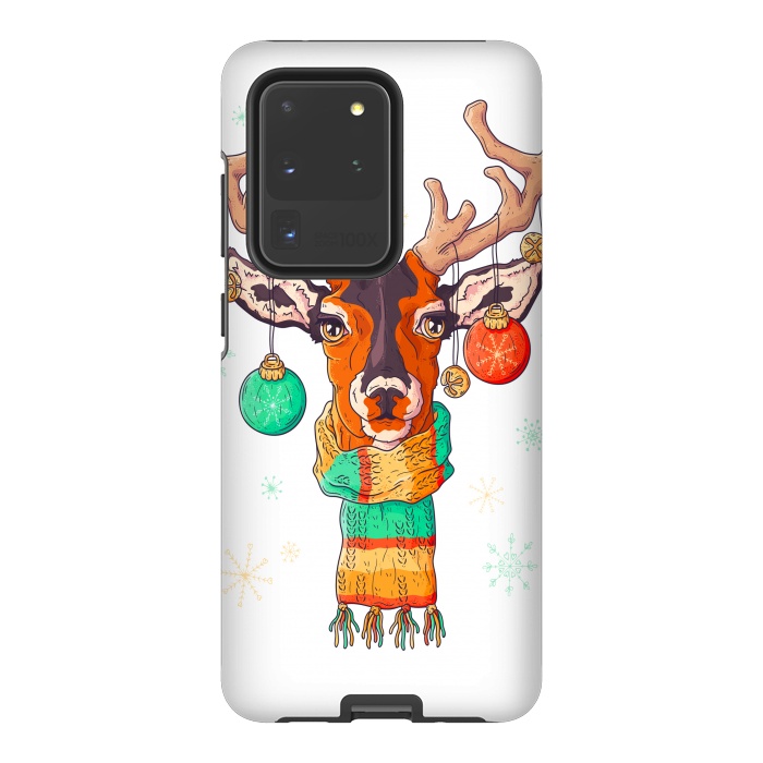 Galaxy S20 Ultra StrongFit christmas reindeer by haroulita