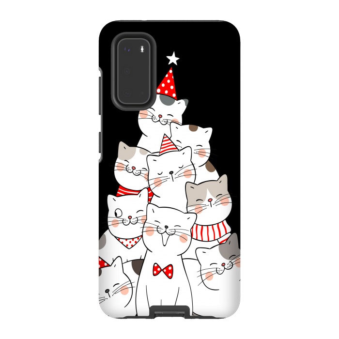 Galaxy S20 StrongFit christmas cats by haroulita