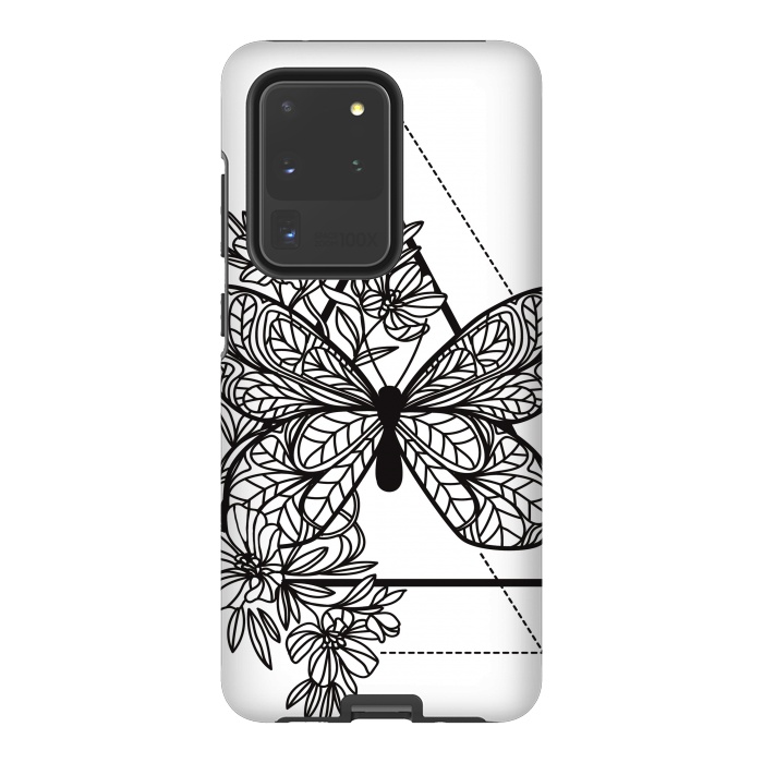 Galaxy S20 Ultra StrongFit bw butterfly by haroulita