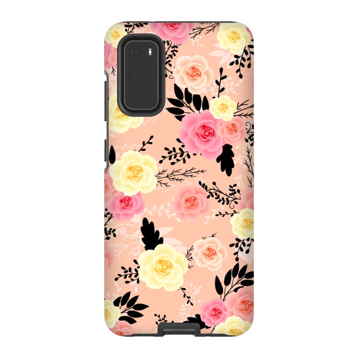 Galaxy S20 StrongFit Roses pattern by Jms