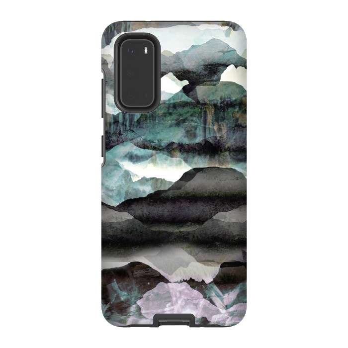 Galaxy S20 StrongFit stylised mountain landscape art by Oana 