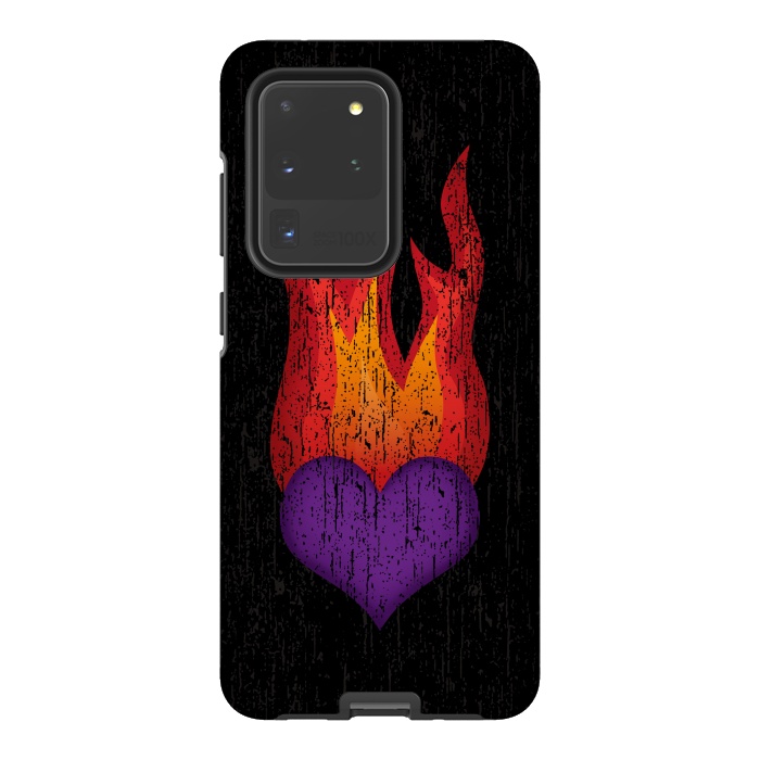 Galaxy S20 Ultra StrongFit Heart on Fire by Majoih
