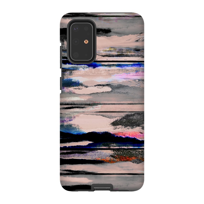 Galaxy S20 Plus StrongFit Mountain landscape brushed painted pattern by Oana 