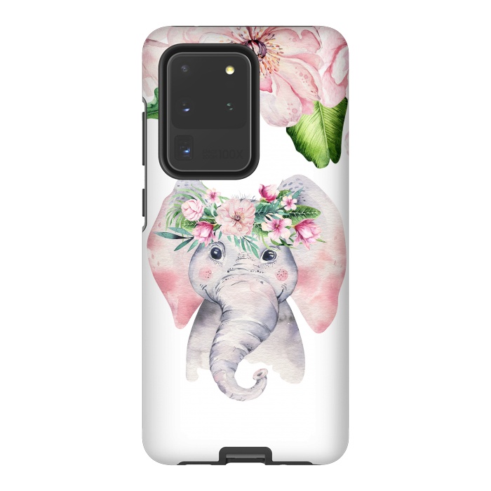 Galaxy S20 Ultra StrongFit Flower Elephant by  Utart