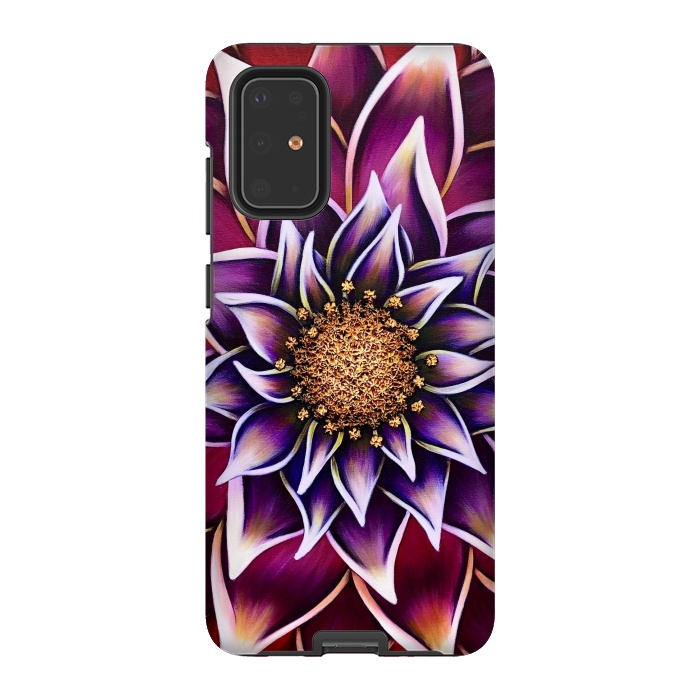 Galaxy S20 Plus StrongFit Gilded Dahlia by Denise Cassidy Wood