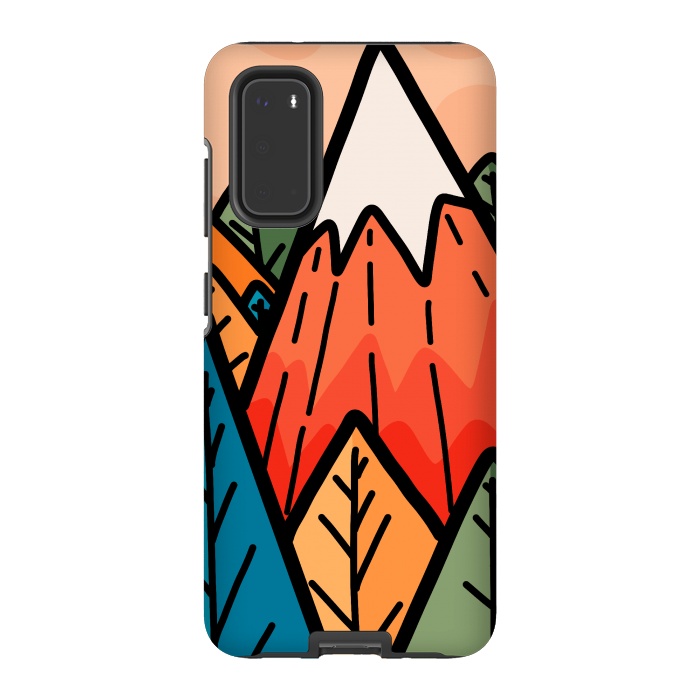 Galaxy S20 StrongFit The lone mountain forest by Steve Wade (Swade)