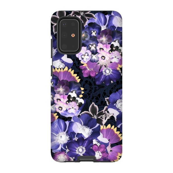 Galaxy S20 Plus StrongFit Purple flowers collage by Oana 