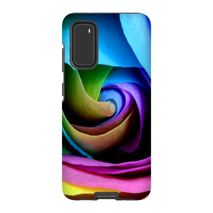Galaxy S20 StrongFit colorful rose by haroulita