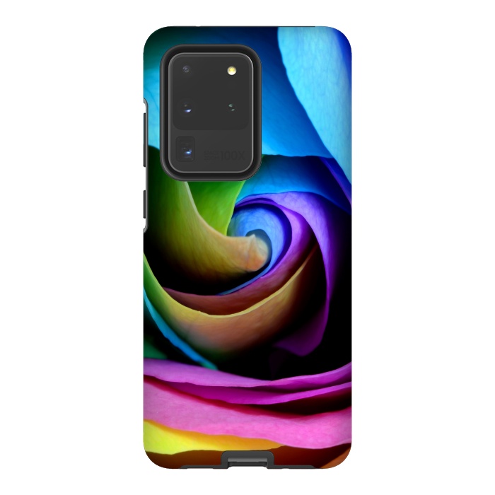 Galaxy S20 Ultra StrongFit colorful rose by haroulita