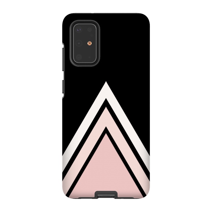 Galaxy S20 Plus StrongFit Pink triangles by Jms