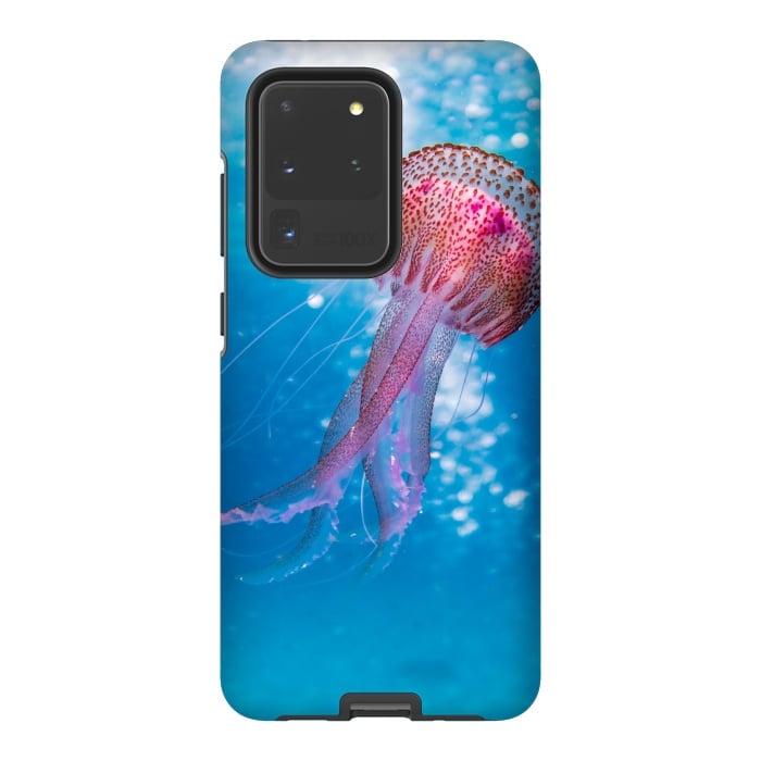 Galaxy S20 Ultra StrongFit Shallow Focus Photo of Pink and Brown Jellyfish by Winston