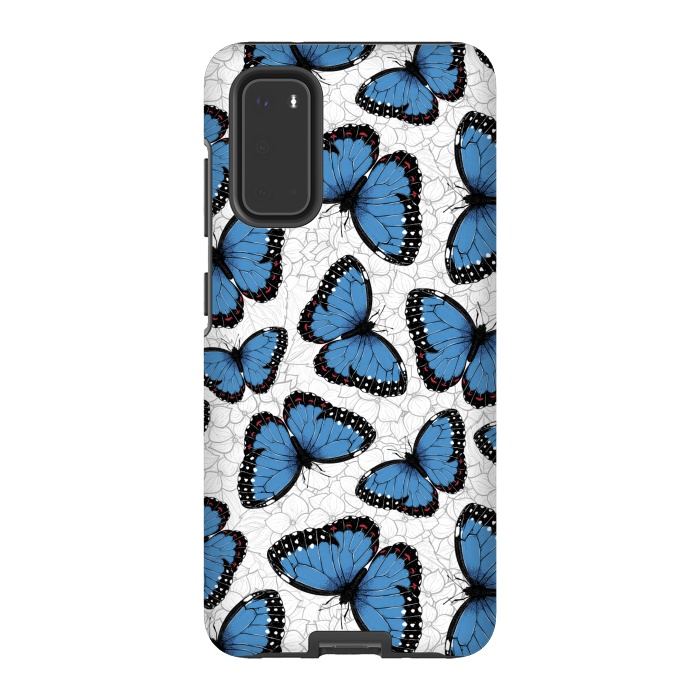 Galaxy S20 StrongFit Blue morpho butterflies by Katerina Kirilova