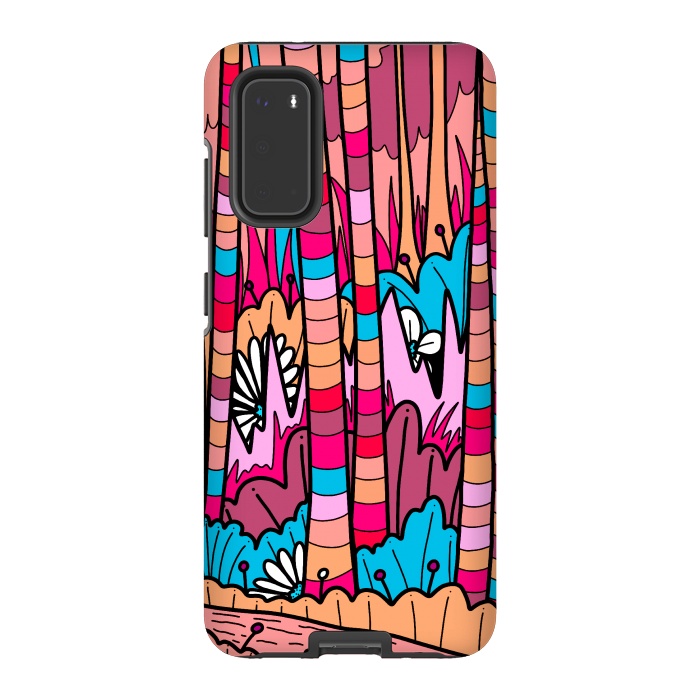 Galaxy S20 StrongFit Stripe line forest by Steve Wade (Swade)