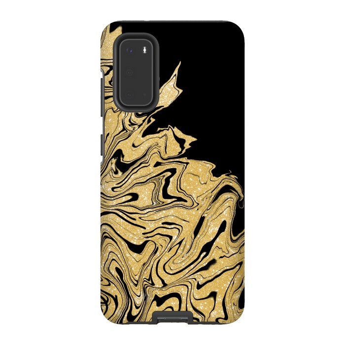 Galaxy S20 StrongFit Gold marble by Jms