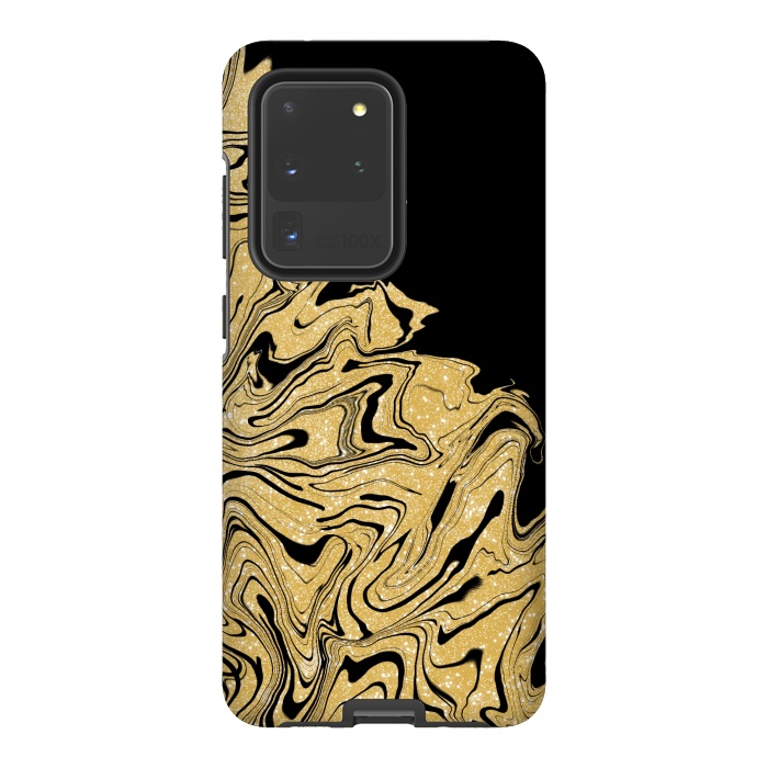 Galaxy S20 Ultra StrongFit Gold marble by Jms