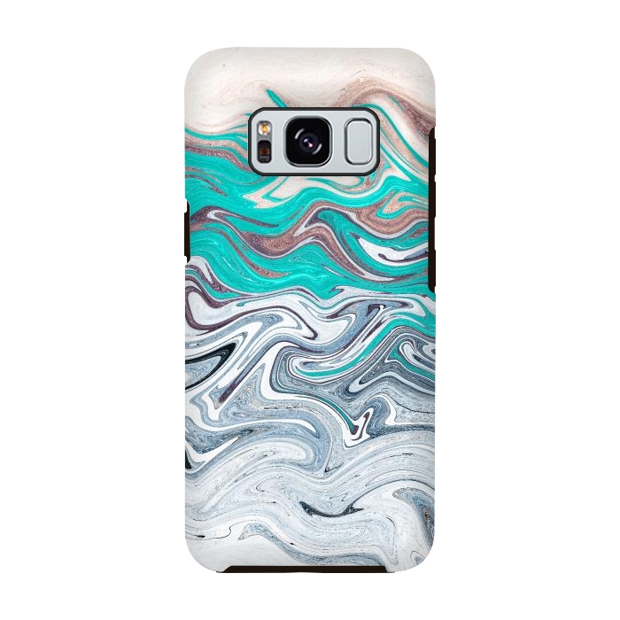 Galaxy S8 StrongFit The liquid marble beach by Steve Wade (Swade)