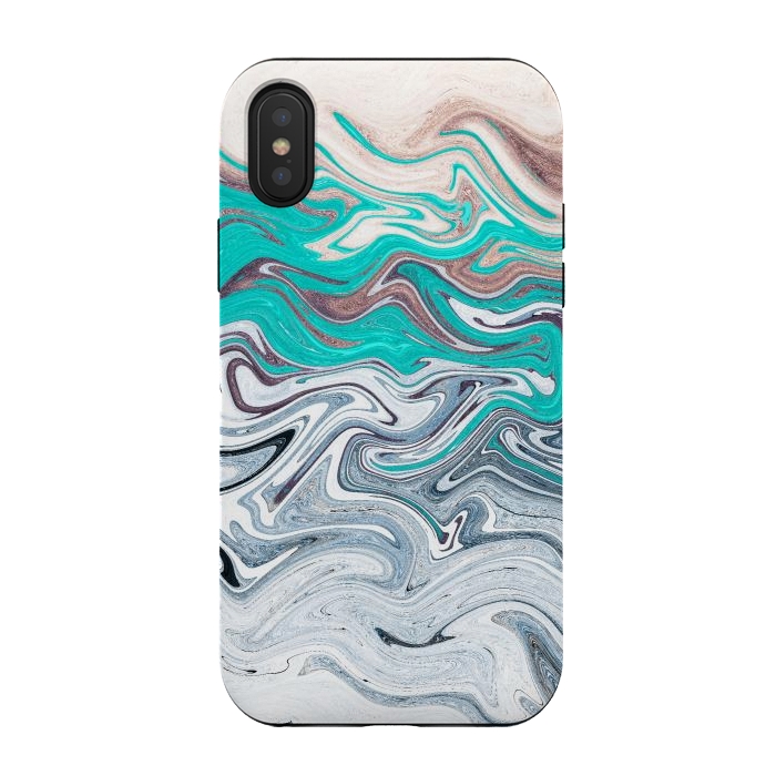 iPhone Xs / X StrongFit The liquid marble beach by Steve Wade (Swade)