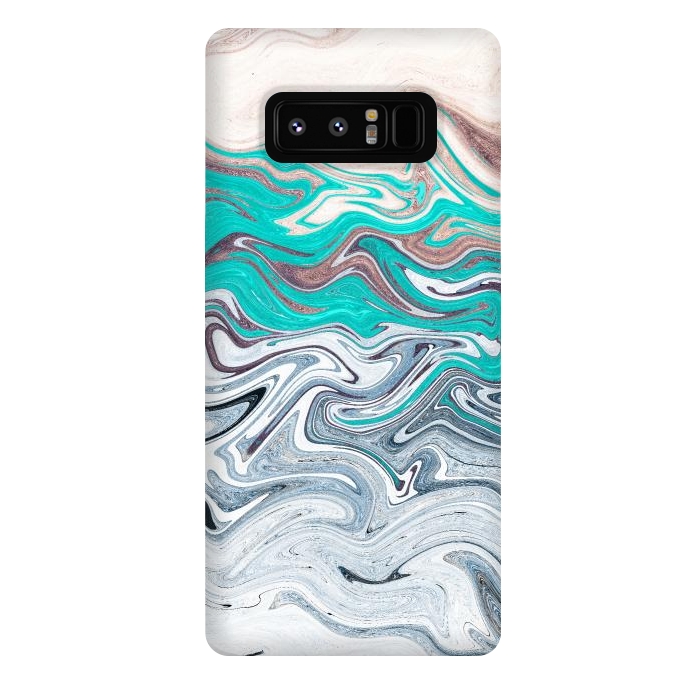 Galaxy Note 8 StrongFit The liquid marble beach by Steve Wade (Swade)