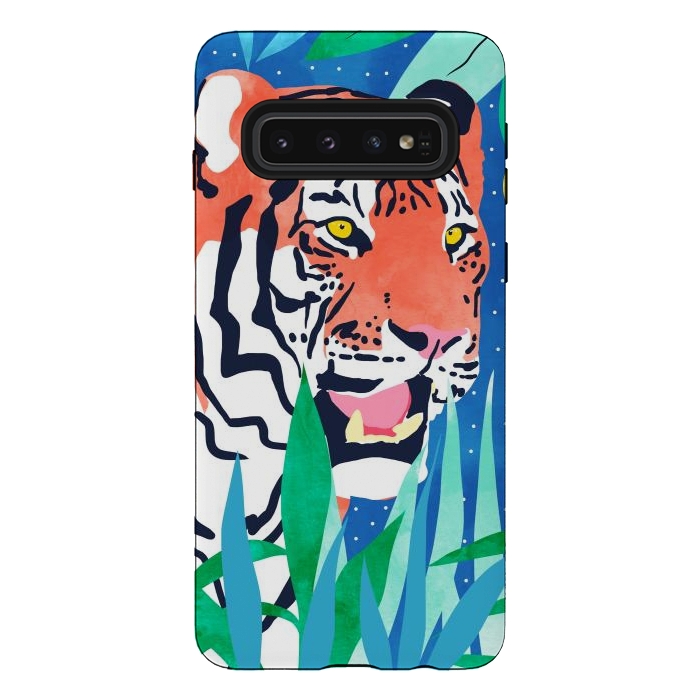 Galaxy S10 StrongFit Tiger Forest by Uma Prabhakar Gokhale