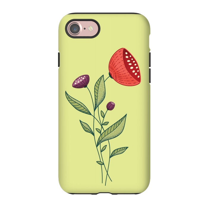 iPhone 7 StrongFit Spring Flowers Abstract Botanical Line Art by Boriana Giormova